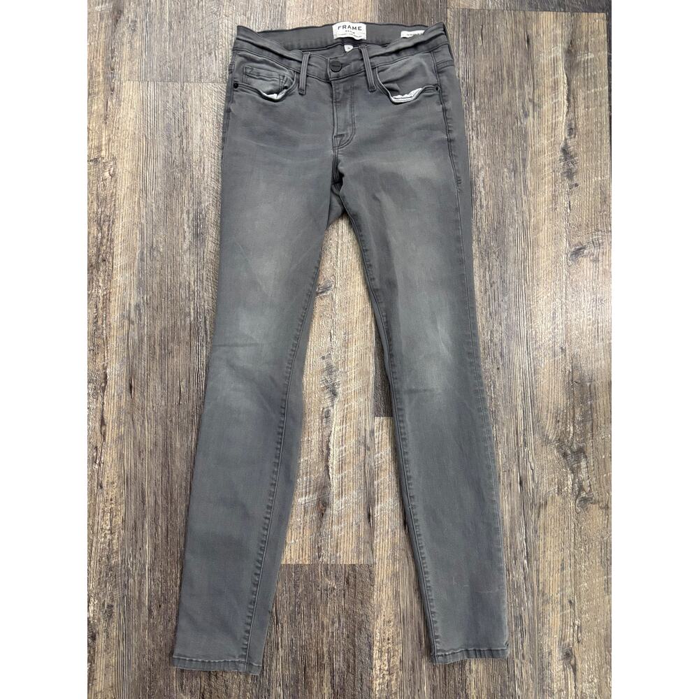 Frame Denim Le Skinny de‎ Jeanne Russo Grey Skinny Jeans LSS769 Womens Size 25